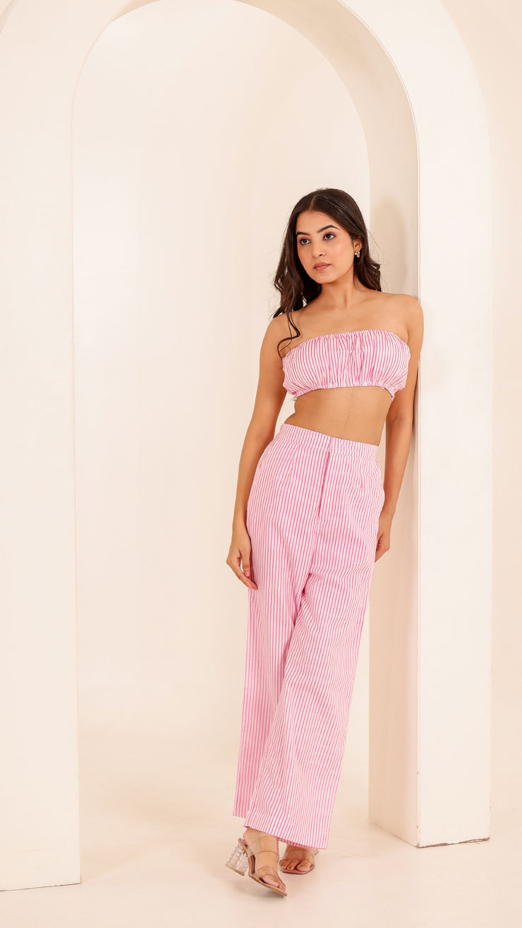 Pink Striped Coord Set