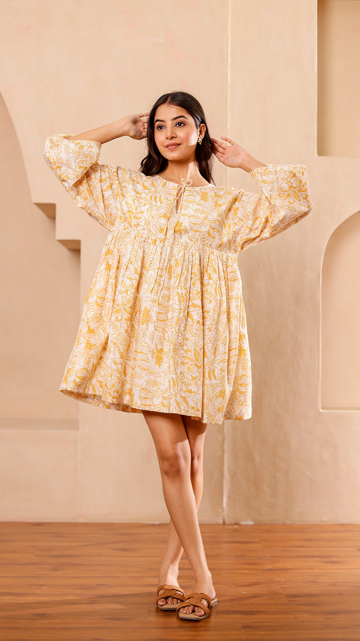 Yellow Flora Dress