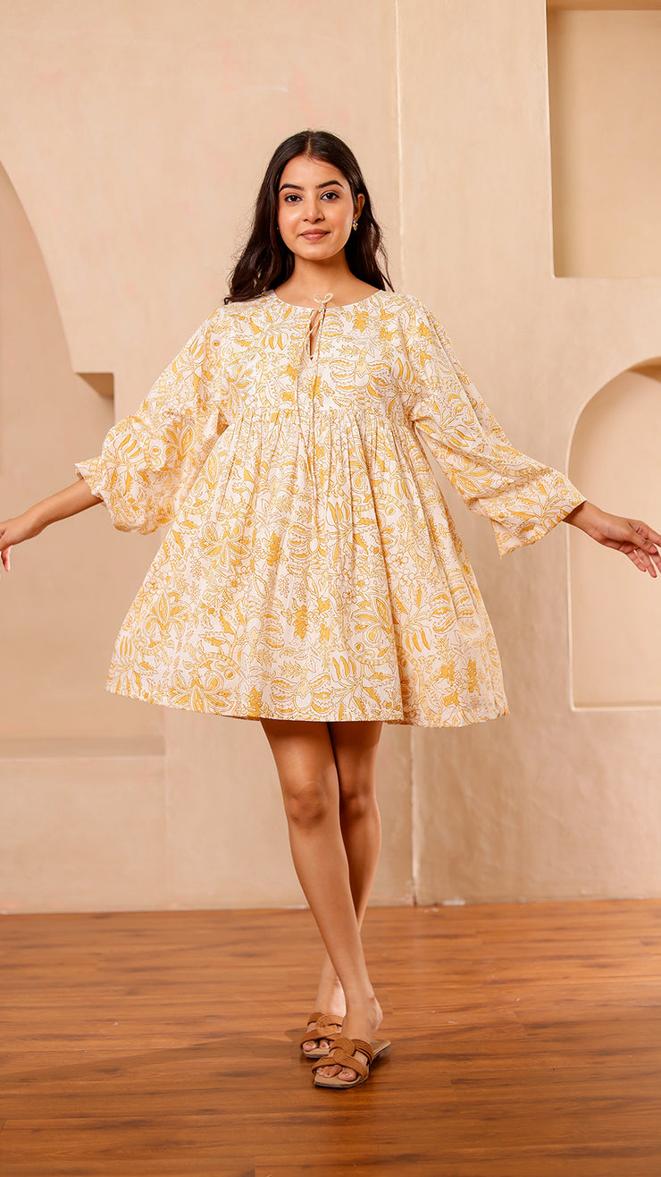 Yellow Flora Dress
