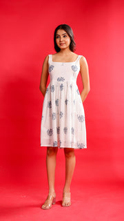 White Palm Tree Dress