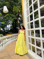 Butter Yellow Mirage Dress