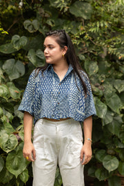 Deep Indigo Crop Shirt