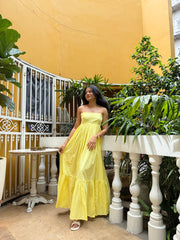 Butter Yellow Mirage Dress