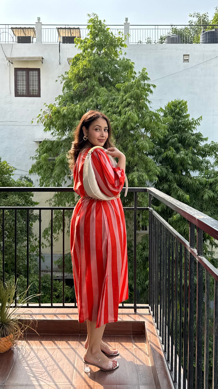 Mono Stripe Summer Dress