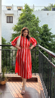 Mono Stripe Summer Dress