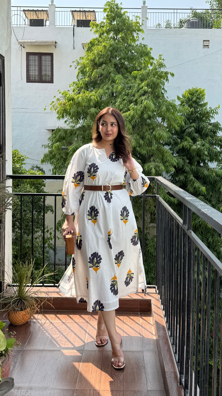 Blossom White Summer Dress