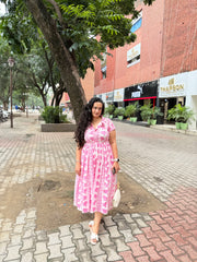 Pink Petal Shirt Dress