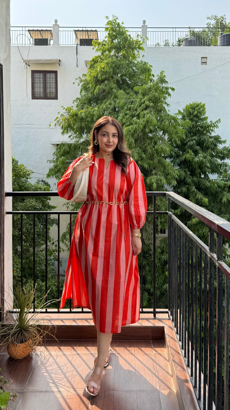 Mono Stripe Summer Dress