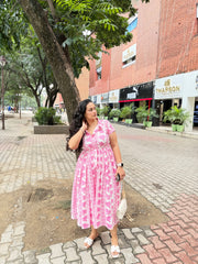 Pink Petal Shirt Dress