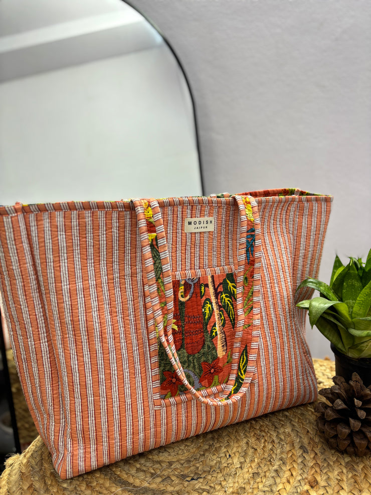 Handcrafted Reversible Tote Bag