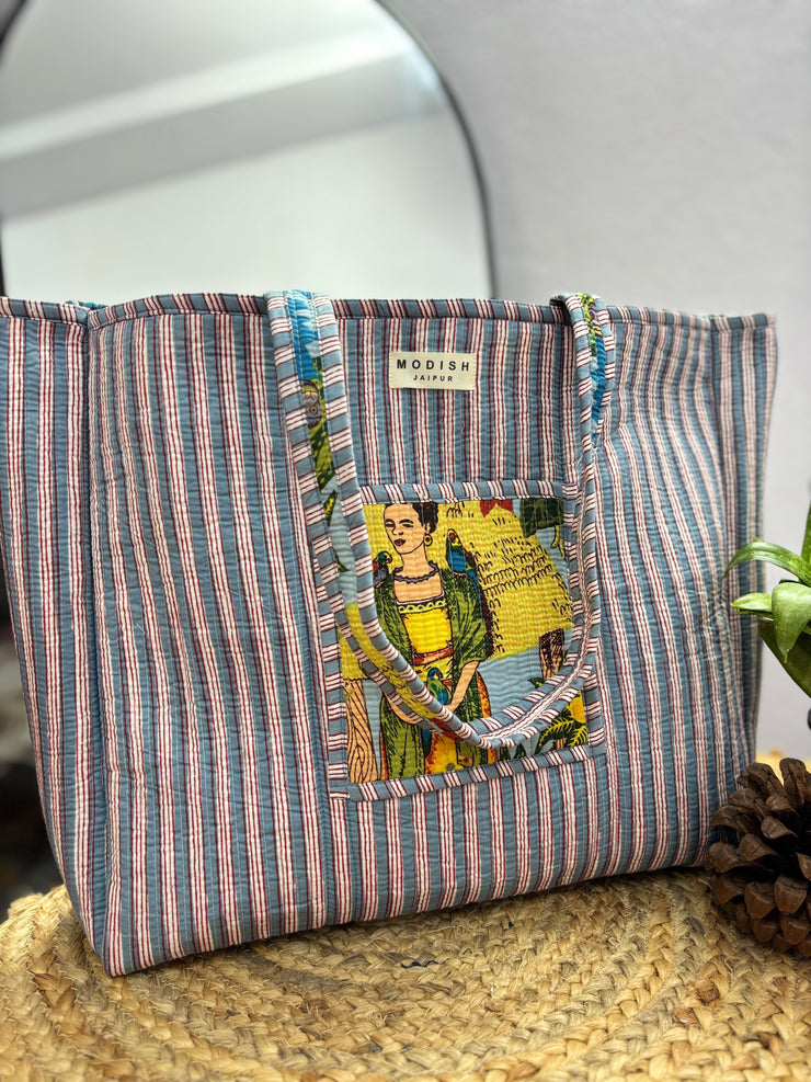 Handcrafted Reversible Tote Bag