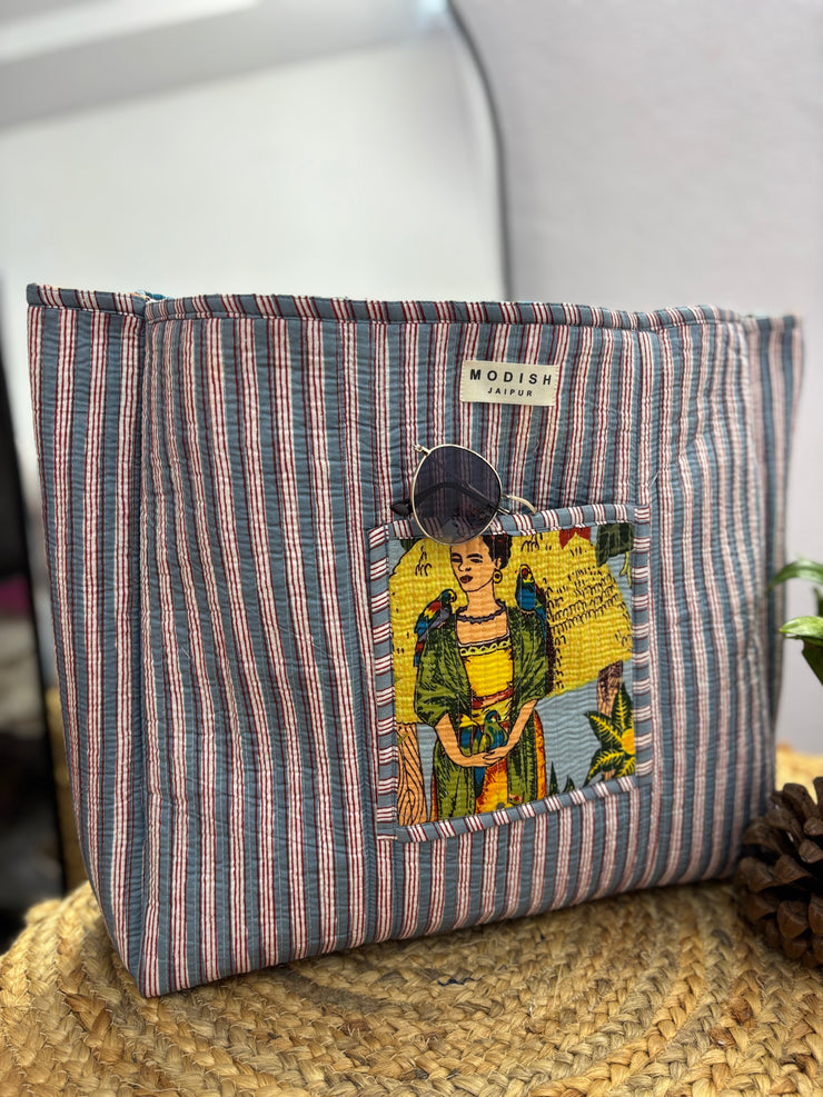 Handcrafted Reversible Tote Bag