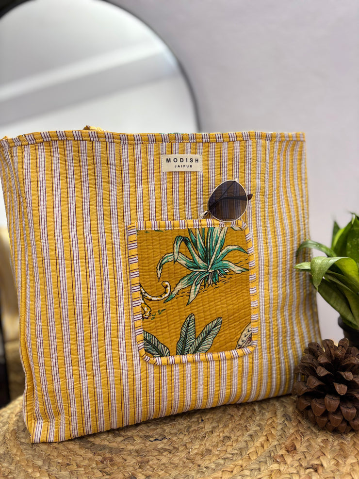 Handcrafted Reversible Tote Bag