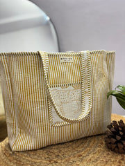 Handcrafted Reversible Tote Bag