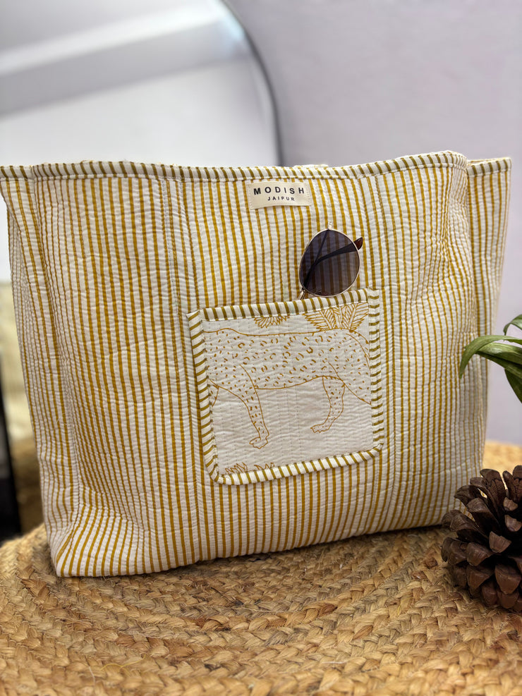 Handcrafted Reversible Tote Bag