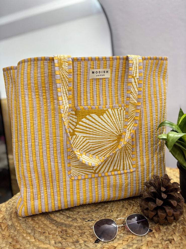 Handcrafted Reversible Tote Bag