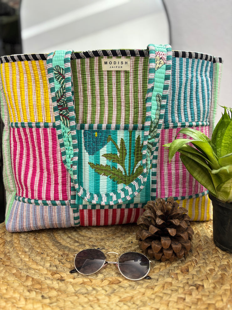 Handcrafted Reversible Tote Bag