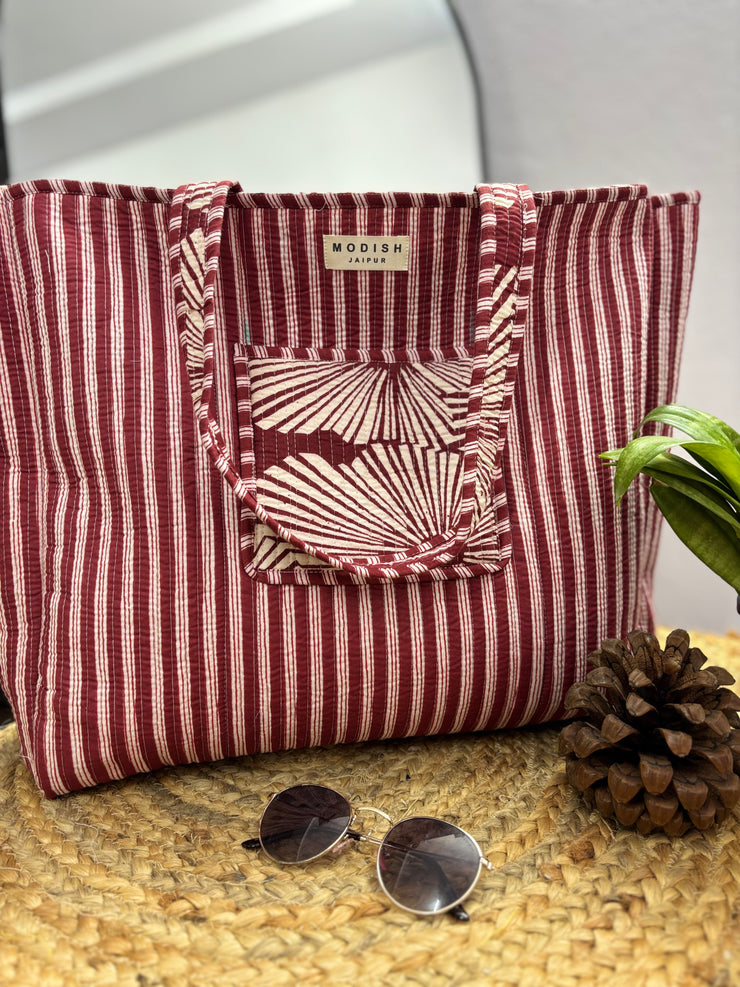Handcrafted Reversible Tote Bag