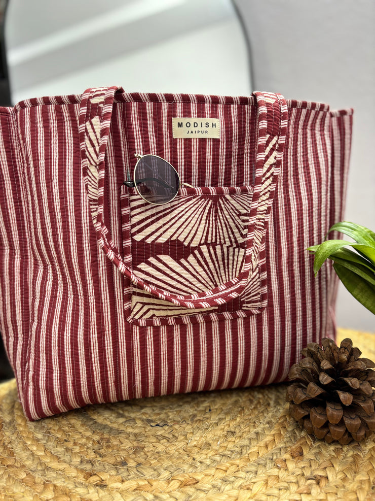 Handcrafted Reversible Tote Bag