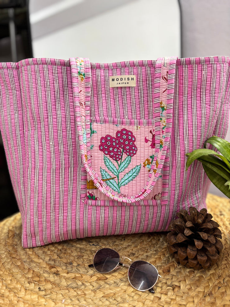 Handcrafted Reversible Tote Bag
