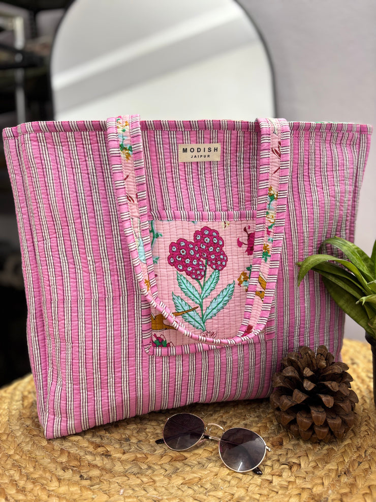 Handcrafted Reversible Tote Bag