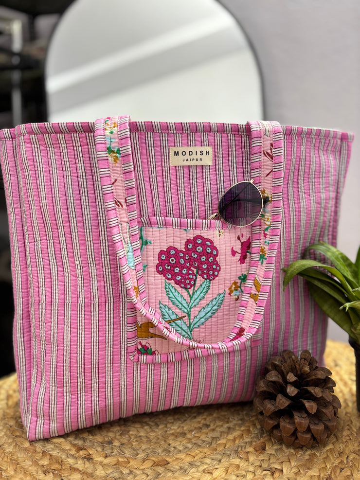 Handcrafted Reversible Tote Bag