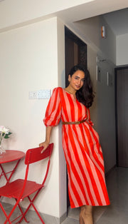 Mono Stripe Summer Dress