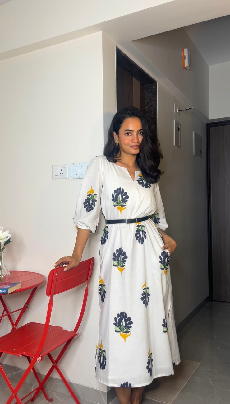 Blossom White Summer Dress